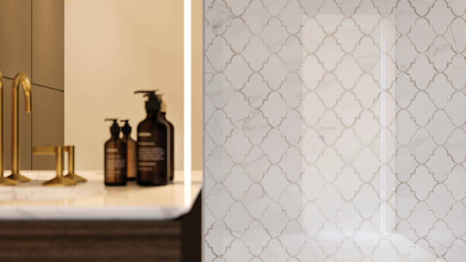 Ardor Infatuation Arabesque Polished Mosaic 3 | Ren-Tile (Reinassance)