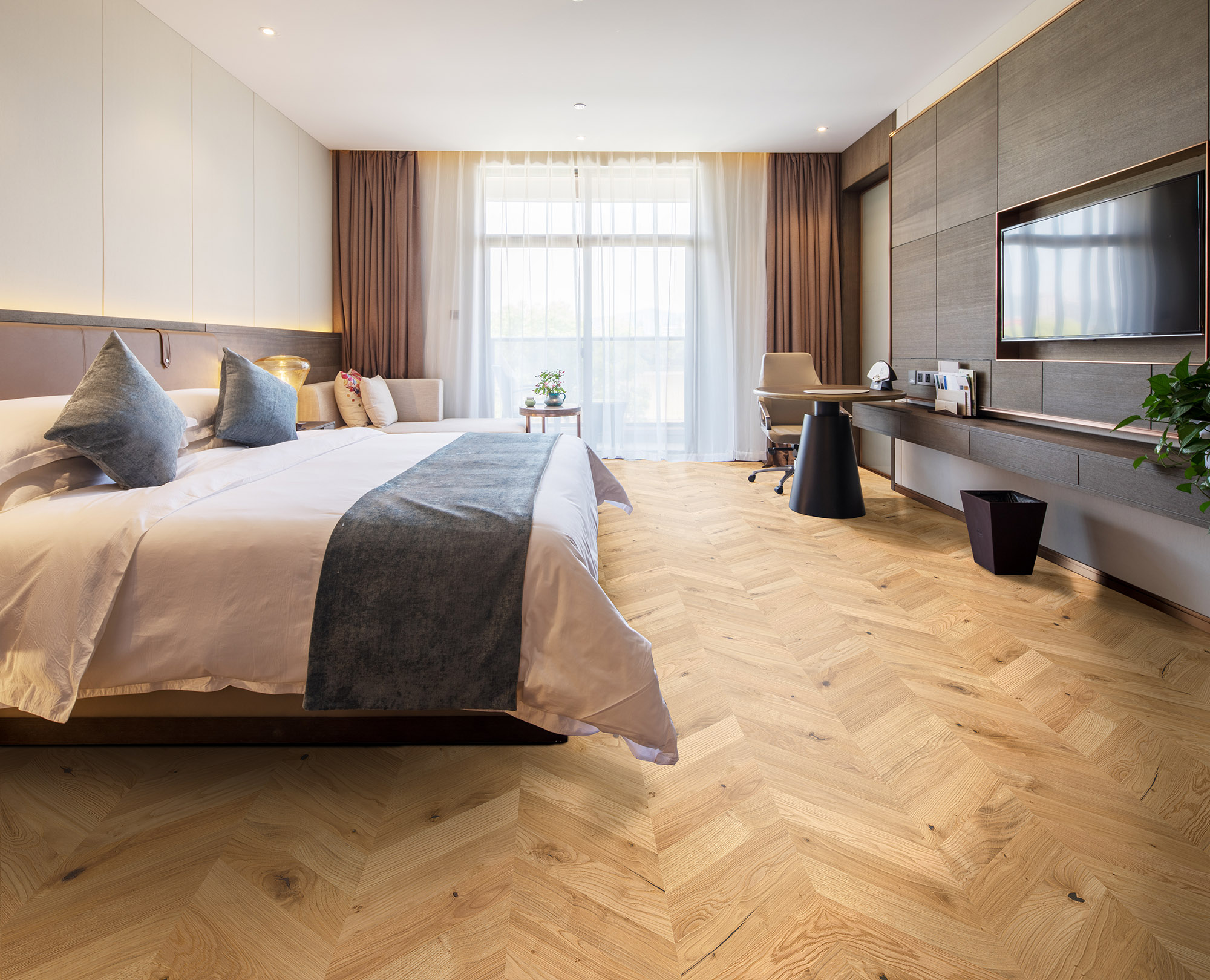 Chevron Oak Villa Gold | Ren-Tile (Reinassance)