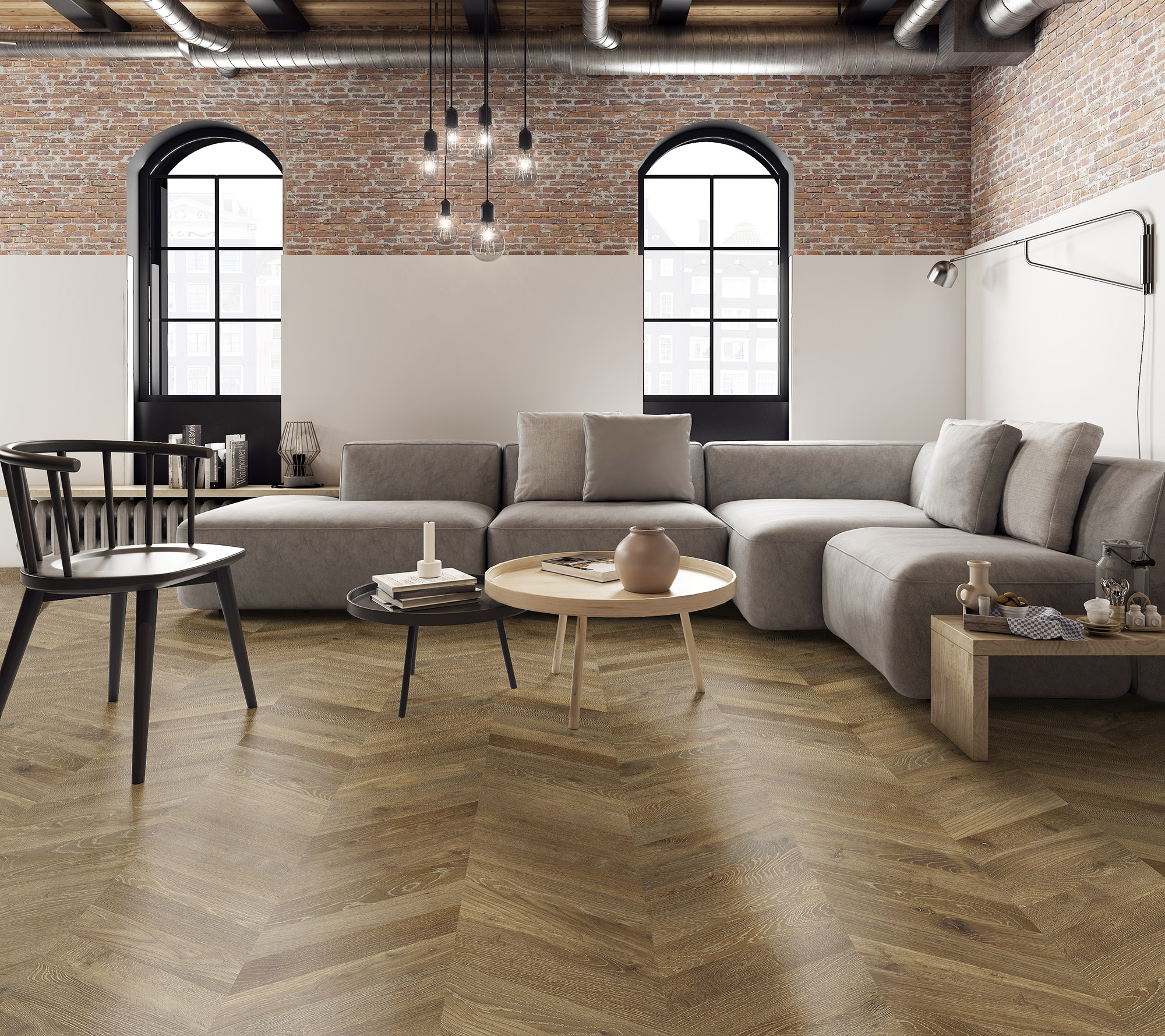 Chevron Rustic Oak Brown | Ren-Tile (Reinassance)