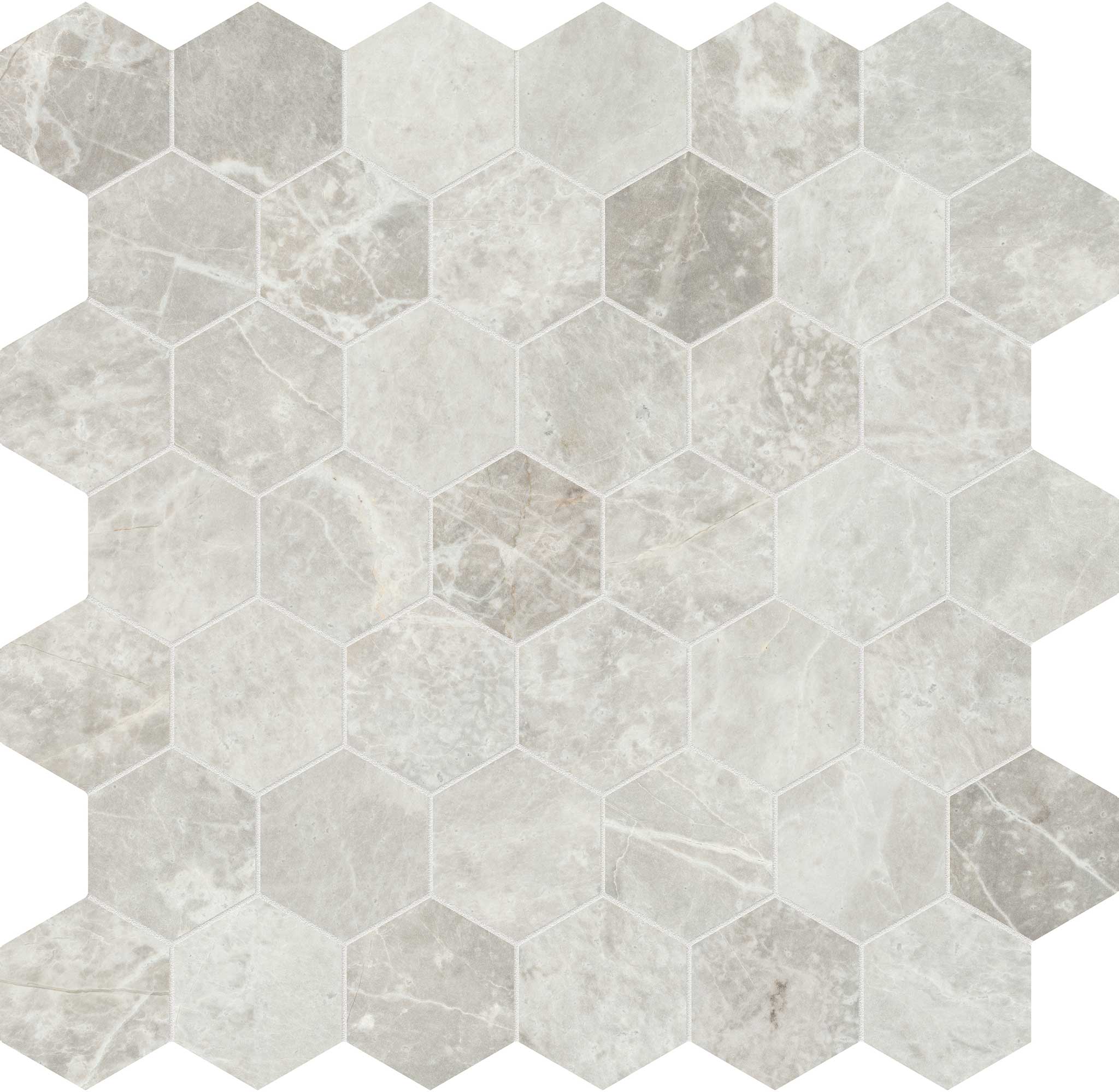 Apollo Argento 2 Hexagon Mosaic | Ren-Tile (Reinassance)