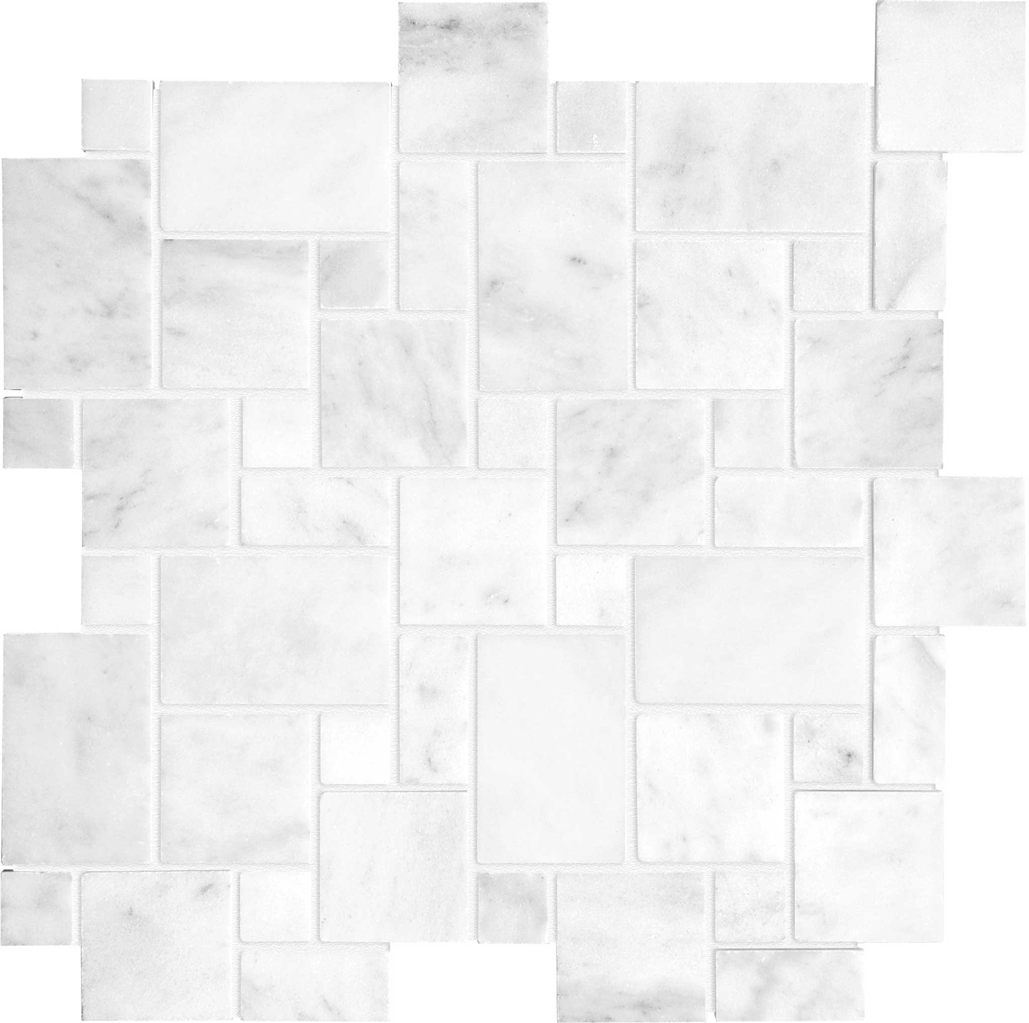 Bianco Venatino Mini Versailles Honed Mosaic | Ren-Tile (Reinassance)