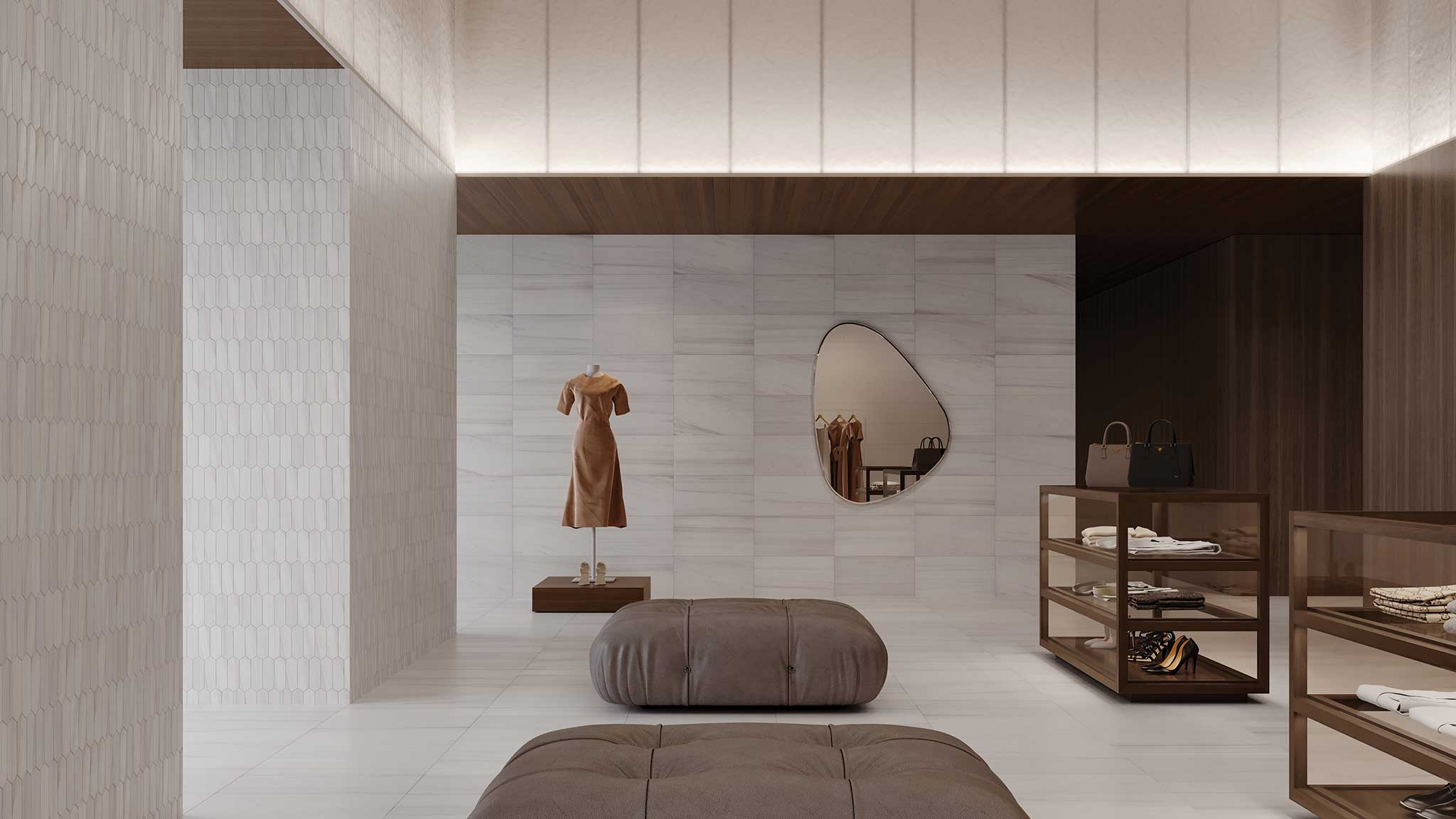 Cosmo Lumino 2x6 Picket Mosaic | Ren-Tile (Reinassance)