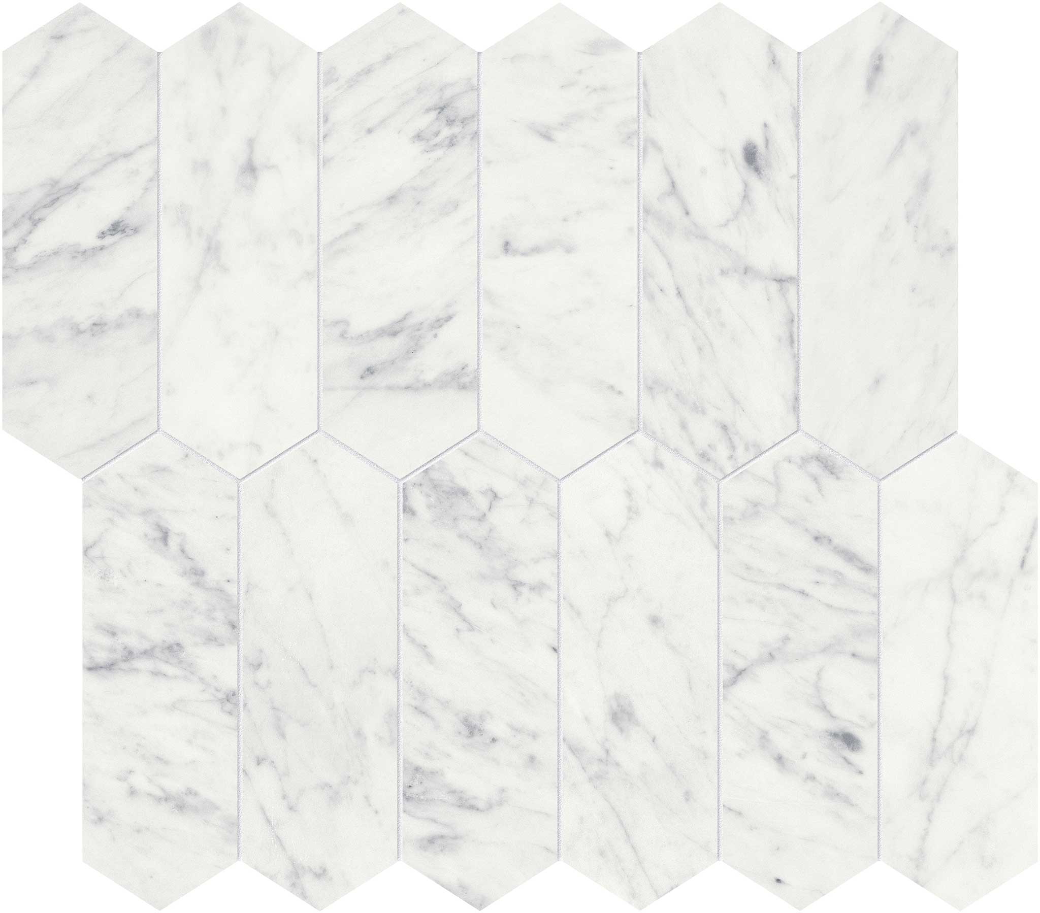 Eterna Bianco 2x6 Picket Mosaic | Ren-Tile (Reinassance)