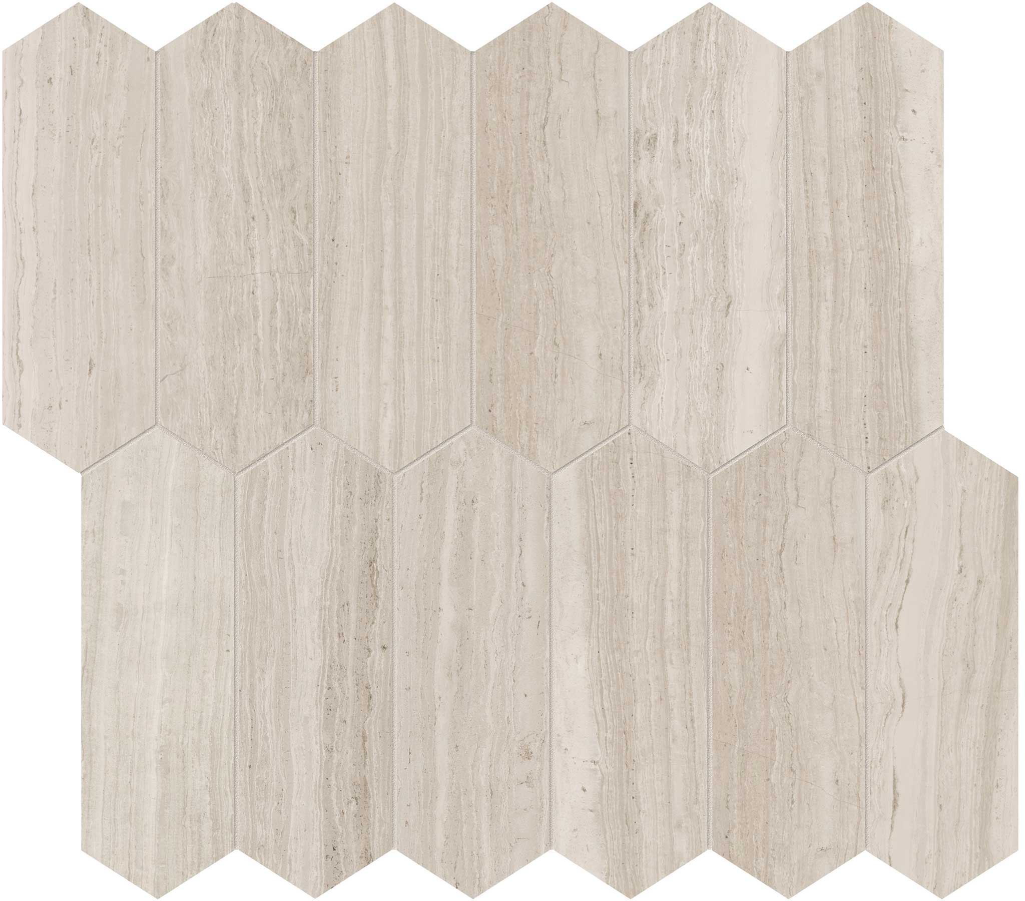 Strada Mist 2x6 Picket Mosaic | Ren-Tile (Reinassance)