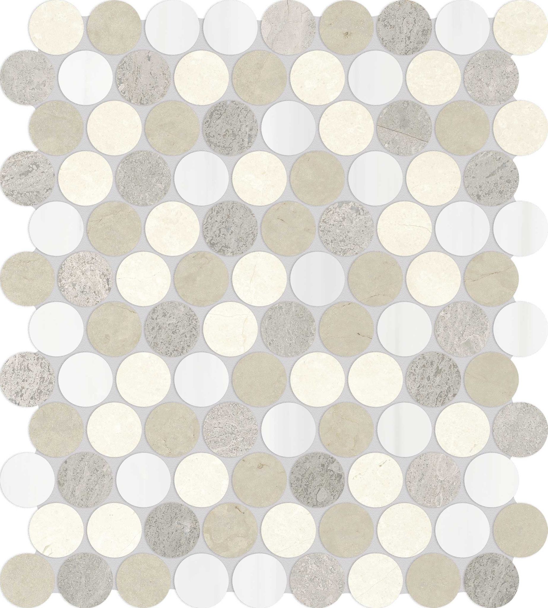 Utopio 1.25 Penny Round Dune Mosaic | Ren-Tile (Reinassance)