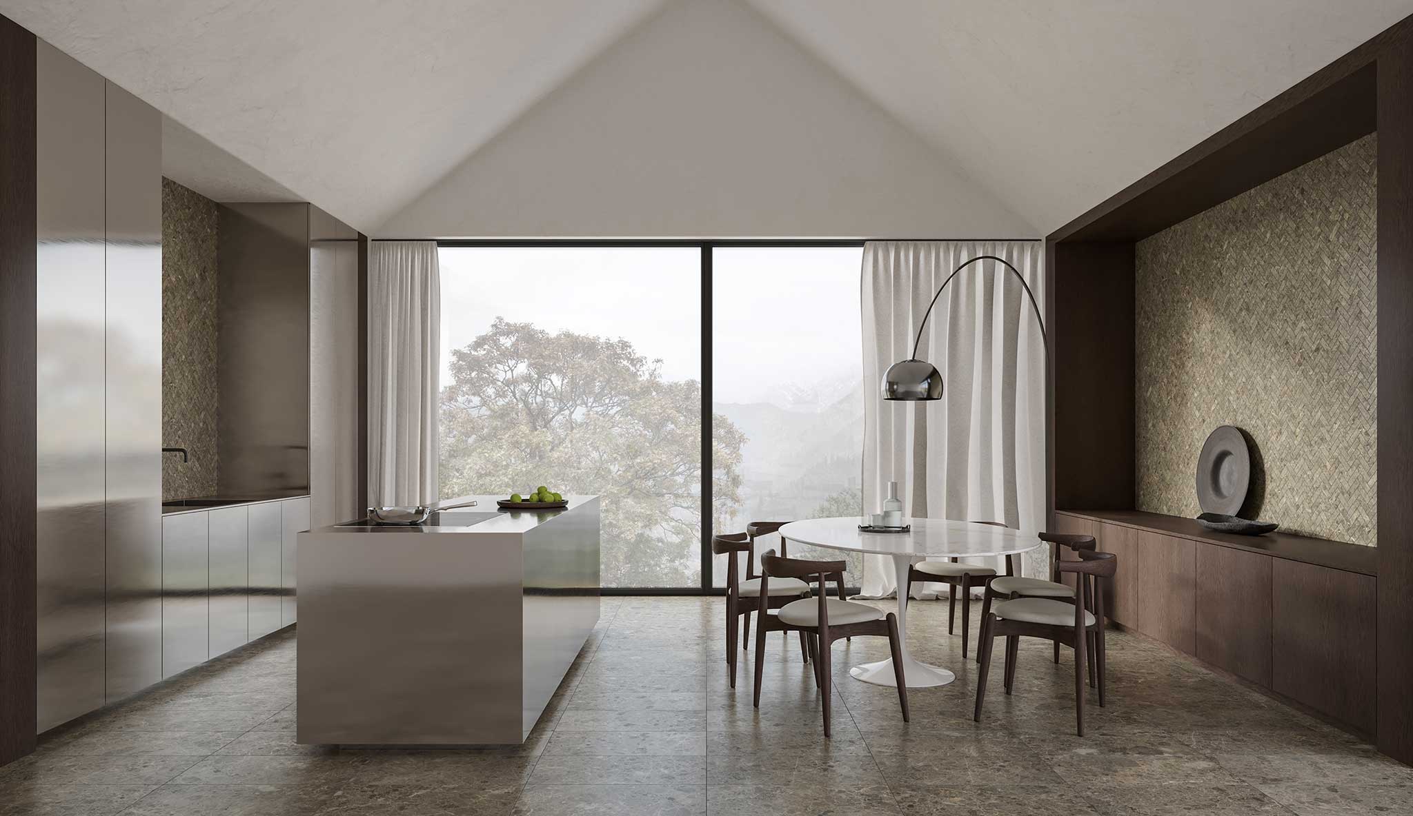 Velutto Ash 1.25x4 Herringbone Mosaic | Ren-Tile (Reinassance)