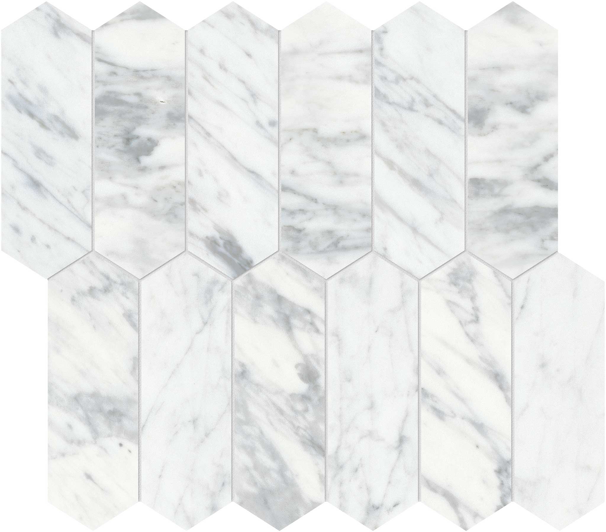 Virtue Bianco 2x6 Picket Mosaic | Ren-Tile (Reinassance)