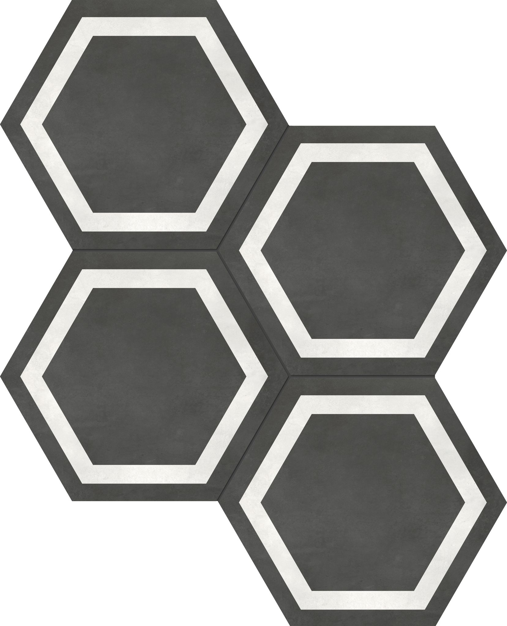 Form 7" Hexagon Frame Graphite | Ren-Tile (Reinassance)