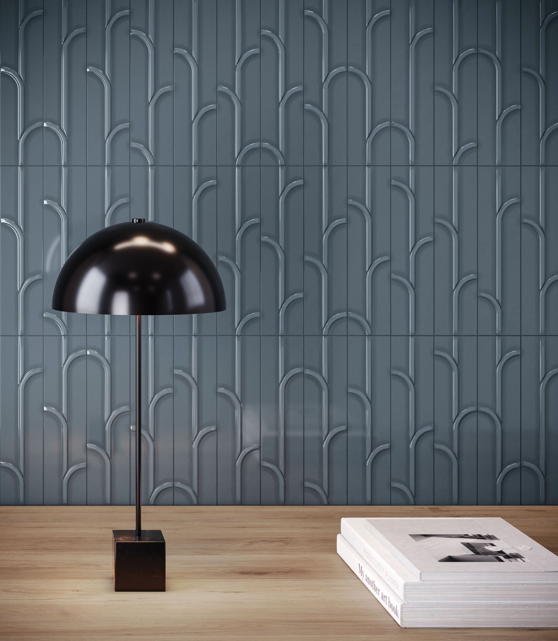 Geometra 3x12 Ink Ivy | Ren-Tile (Reinassance)
