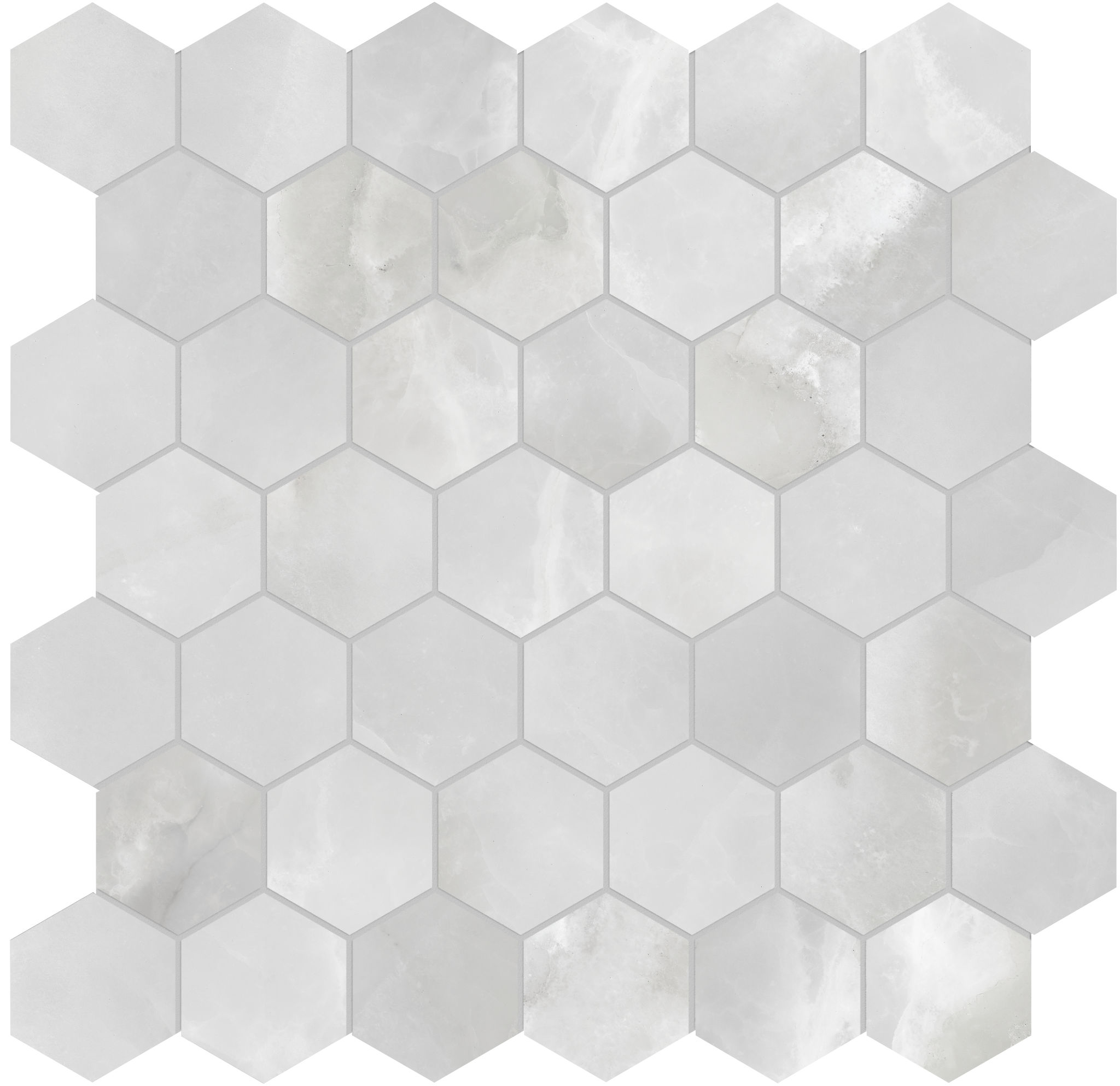 Plata Onyx Crystallo 2 Hexagon Polished | Ren-Tile (Reinassance)