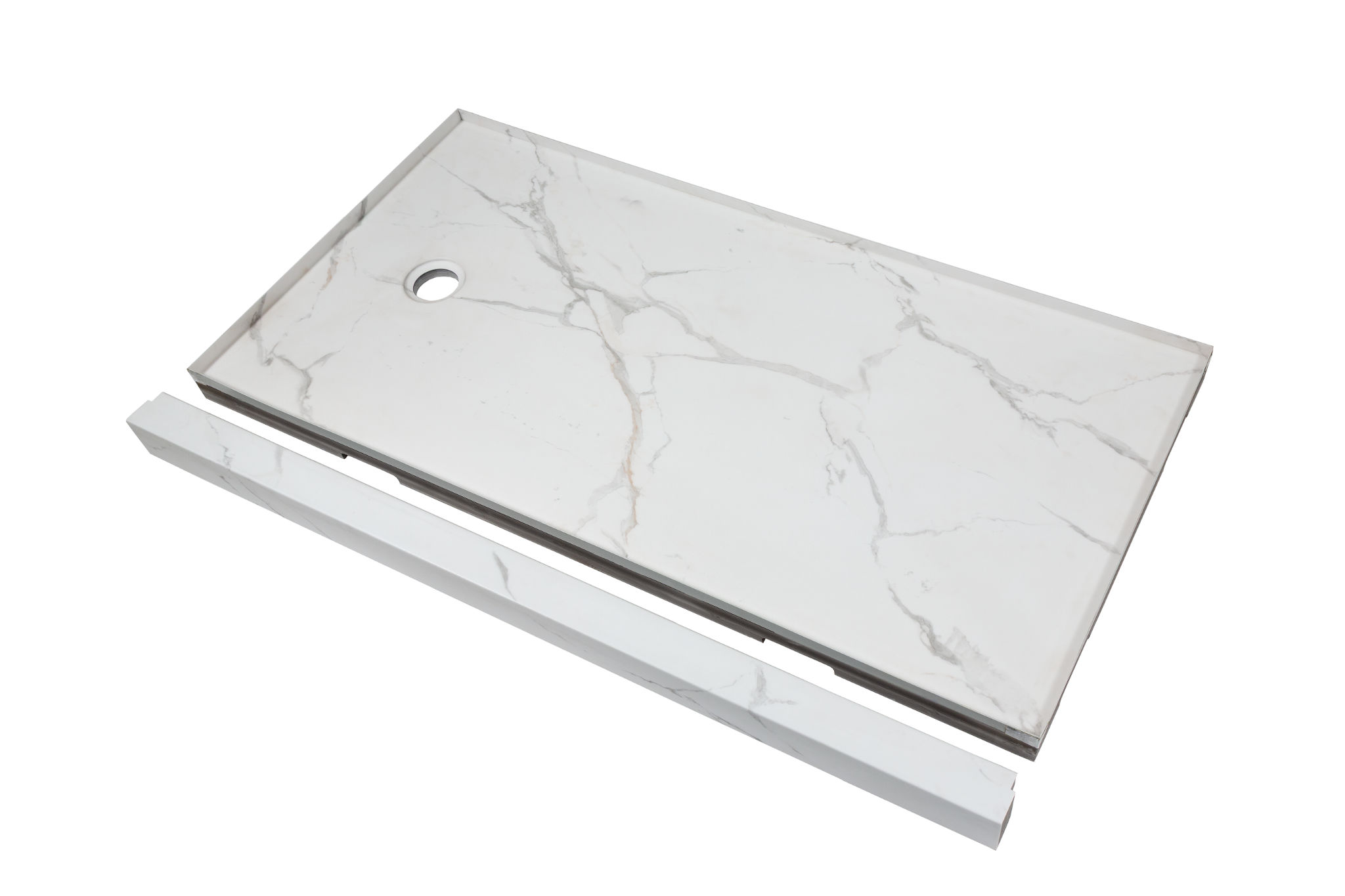 Shower Pan 32x60 Bianco Marble | Ren-Tile (Reinassance)