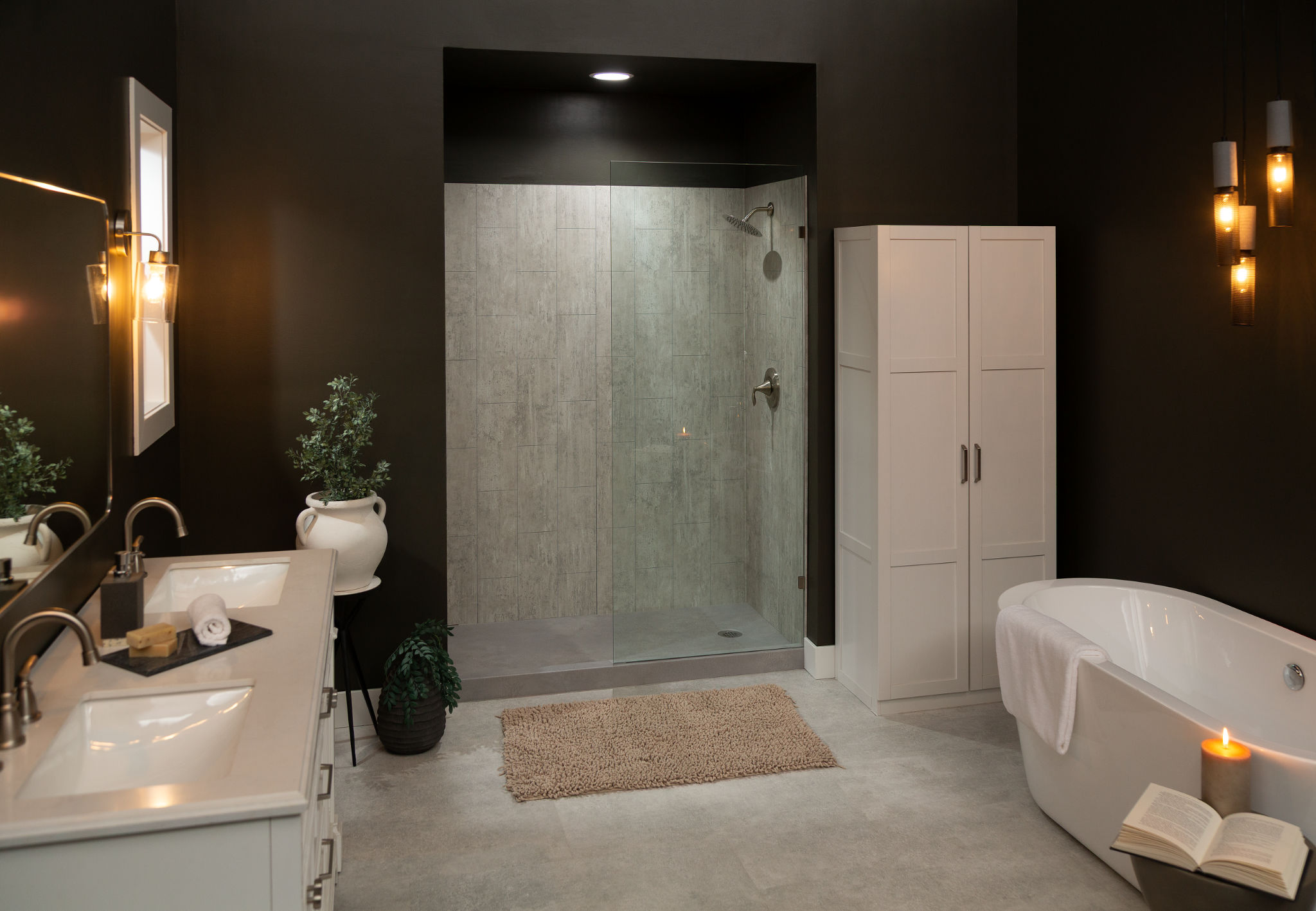 Shower Pan 36x60 Urban Concrete | Ren-Tile (Reinassance)