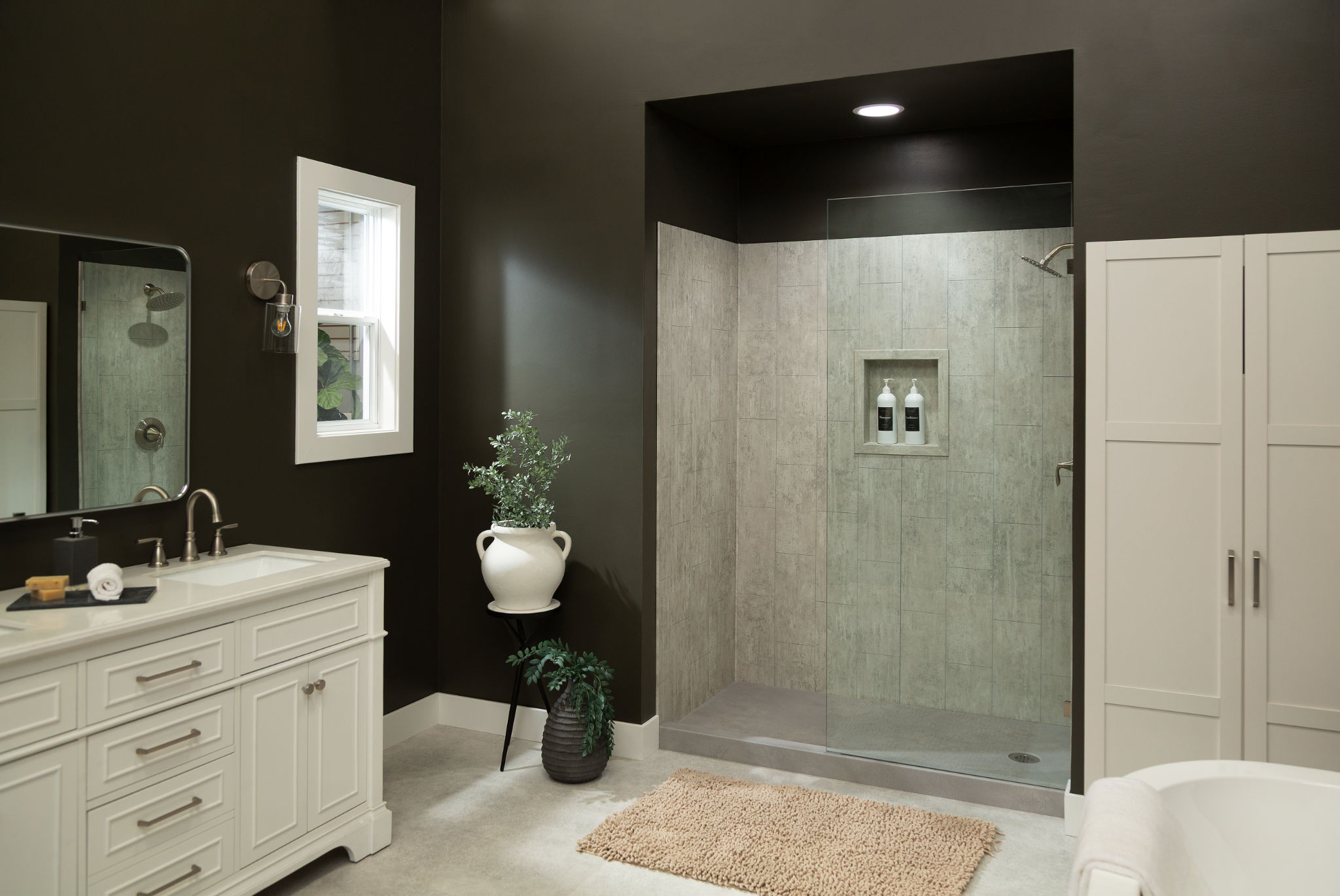 Shower Pan 36x60 Urban Concrete | Ren-Tile (Reinassance)
